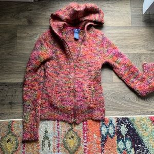 Lilu multicolor dual zip up sweater